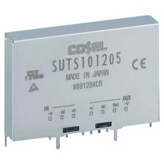 Cosel DC/DC Converter SUTS102405, 5V DC Output, 2A, 24V DC Max Input, 8.58W Power, PCB Mount, 1900 kHz Switching Frequency