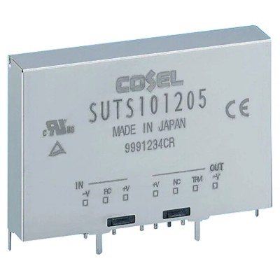 Cosel DC/DC Converter SUTS102405, 5V DC Output, 2A, 24V DC Max Input, 8.58W Power, PCB Mount, 1900 kHz Switching Frequency