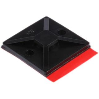 HellermannTyton Black Polyamide 66 Cable Tie Mount 5.6 mm x 28 mm x 28 mm 151-01559 MB4APT-I-PA66-BK