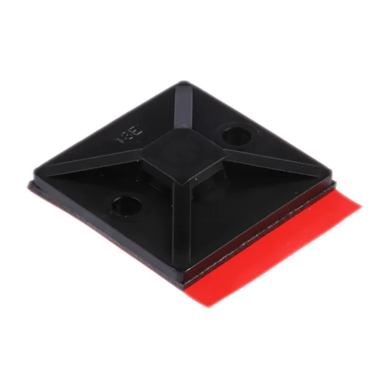 HellermannTyton Black Polyamide 66 Cable Tie Mount 5.6 mm x 28 mm x 28 mm 151-01559 MB4APT-I-PA66-BK