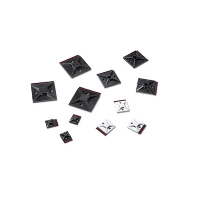 HellermannTyton Black Polyamide 66 Cable Tie Mount 4.4 mm Cable Tie Width Acceptance 19 mm x 19 mm 151-02244 MB3APT-A-PA66-BK
