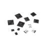 HellermannTyton Black Polyamide 66 Cable Tie Mount 4.4 mm Cable Tie Width Acceptance 19 mm x 19 mm 151-02244 MB3APT-A-PA66-BK