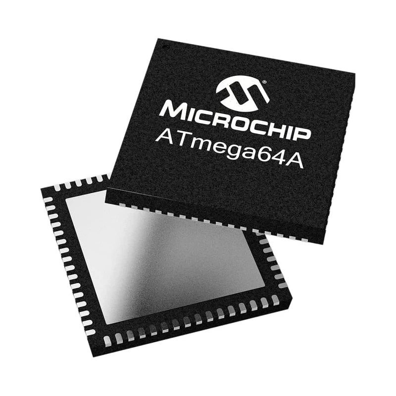 Microchip 8-Bit AVR ATmega Microcontroller 64kB FLASH 8 MHz 64-Pin TQFP ATMEGA64L-8AU