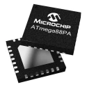Microchip 8-bit AVR ATmega Microcontroller 8kB FLASH, 10 MHz, 32-Pin VQFN Package ATMEGA88V-10MU