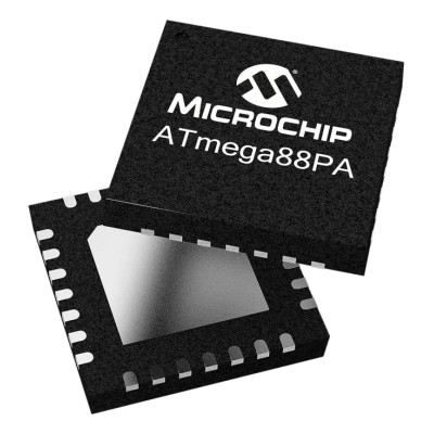 Microchip 8-bit AVR ATmega Microcontroller 8kB FLASH, 10 MHz, 32-Pin VQFN Package ATMEGA88V-10MU