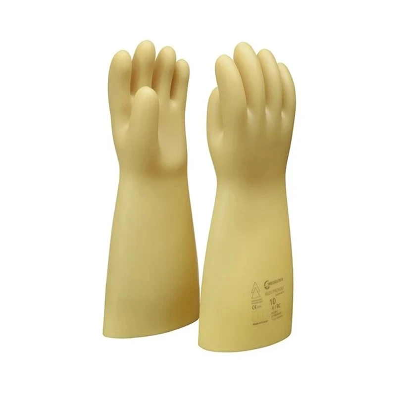 Penta Beige Latex Electrical Insulating Gloves Size 9 Class 4, Electrical Protection, Latex Coating GLE41-4/09