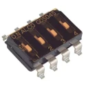 TE Connectivity Rotary Coded DIP Switch Slide Actuator Low Profile Gold Contacts GDS04STR04