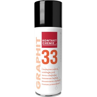 Kontakt Chemie Black Graphite Conductive Lacquer for Electronic PCB Applications 200 ml Aerosol 250-300°C 76009