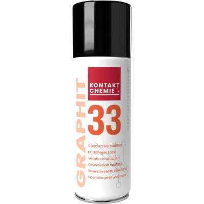Kontakt Chemie Black Graphite Conductive Lacquer for Electronic PCB Applications 200 ml Aerosol 250-300°C 76009