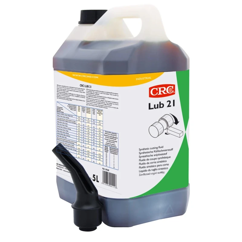 CRC Cutting Fluid 5 L Can Lub 21 Water-Soluble Metalworking Coolant for CNC Machining 20248