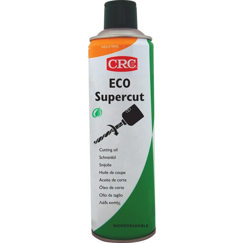 CRC ECO Supercut Cutting Fluid 500 ml Aerosol with Biodegradable Formula and EN 166 Standard 31911