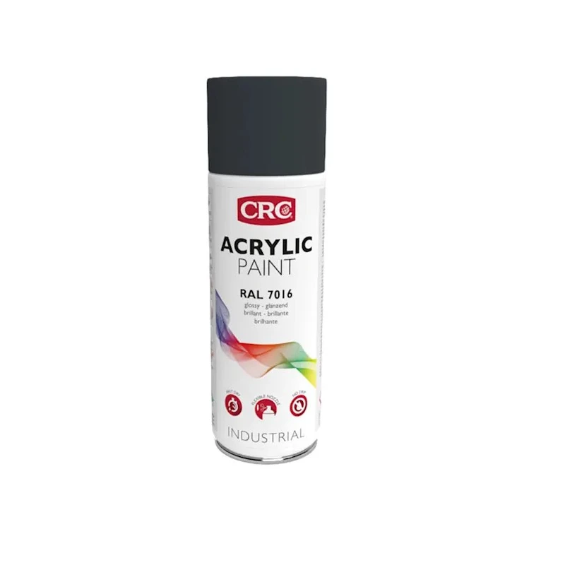 CRC 400 ml RAL 7016 Grey Gloss Acrylic Spray Paint for Metal Surfaces 31078