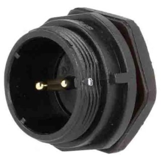 RS PRO Circular Connector 2 Contacts Front Mount Socket Male IP68 500V 30A Polyamide 66, Polycarbonate 131-6370