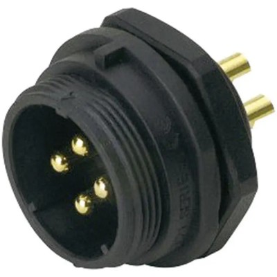 RS PRO Industrial Circular Connector 3 Contacts Front Mount Socket Male, IP68, 500V, 30A, Polyamide 66 and 131-6371