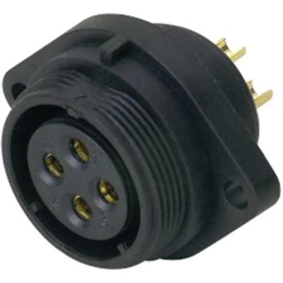 RS PRO Circular Connector 5 Contacts Flange Mount Socket Female IP68 500V 30A 131-6377