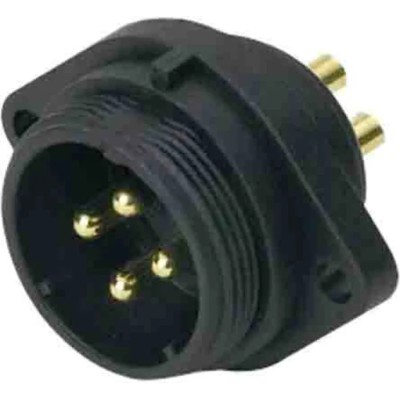 RS PRO Circular Connector 2 Contacts Flange Socket Male IP68 500V 30A Polyamide 66 131-6378