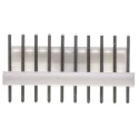TE Connectivity MTA-100 Series Straight Through Hole Pin Header 10 Contacts 2.54 mm Pitch 1 Row Unshrouded 1-640456-0