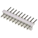TE Connectivity MTA-100 Series Straight Through Hole Pin Header, 10 Contact, 2.54 mm Pitch, 1 Row, Unshrouded 1-640456-0