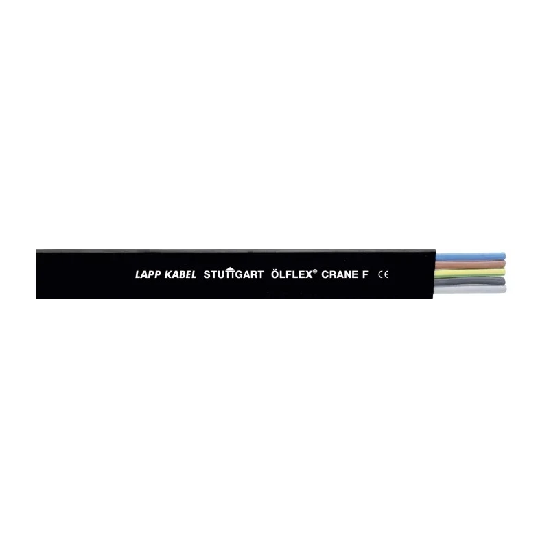 Lapp ÖLFLEX CRANE F Control Cable 8 Cores 1.5mm² 15 AWG 50 m Unscreened Stranded Black Rubber Sheath 0041044