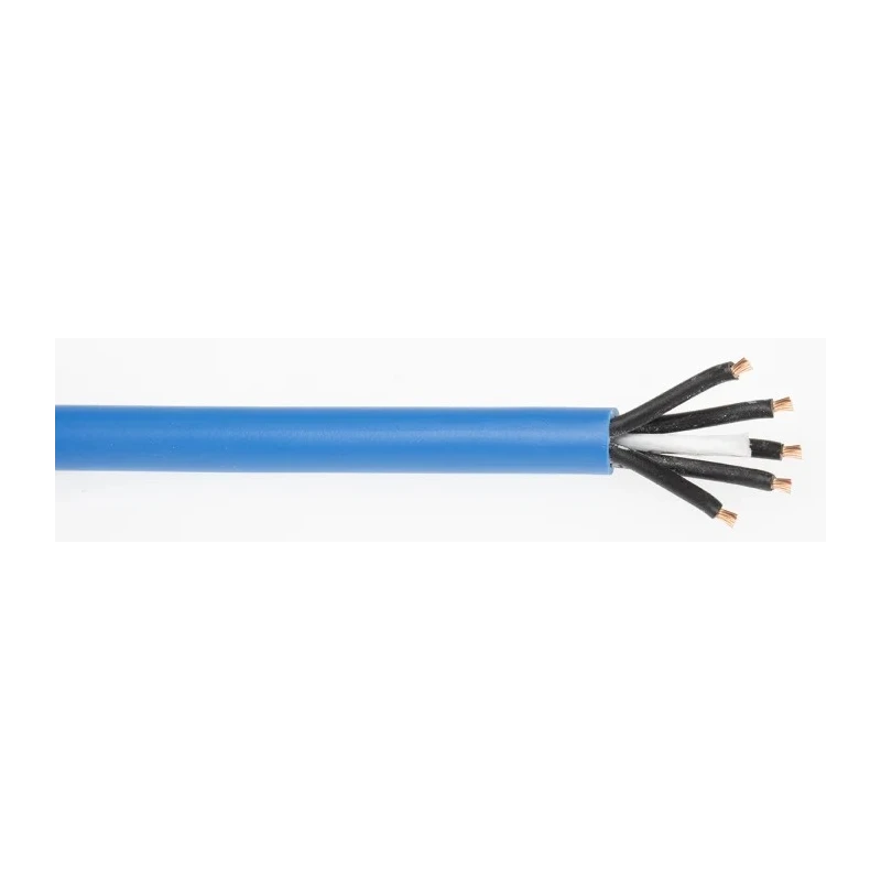 Lapp ÖLFLEX EB Control Cable, 5 Cores 20 AWG Stranded Bare Copper Conductors, Unscreened, Blue Polyvinyl Chloride 12422