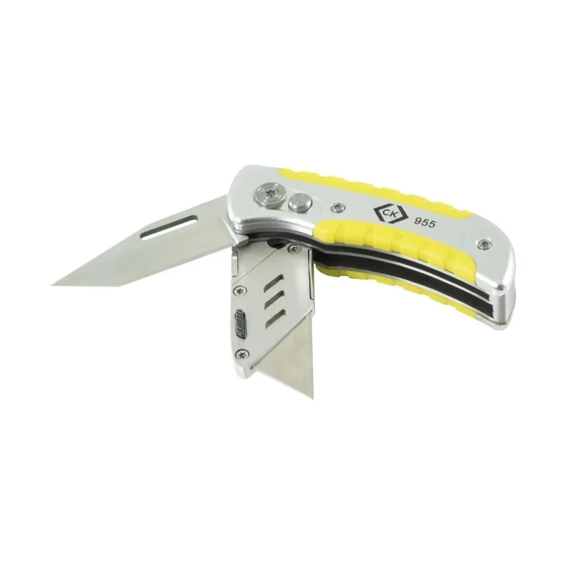 CK Folding Knife, 100 mm Closed Length, 130 g, Stainless Steel Blade, Anodised Aluminium Handle T0955