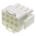 TE Connectivity Universal MATE-N-LOK Male Connector Housing 6.35 mm Pitch 12 Way 3 Row Straight 350735-1