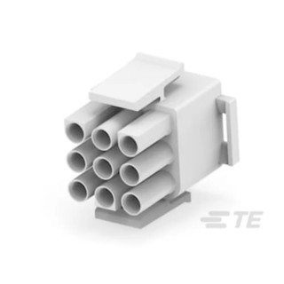 TE Connectivity Universal MATE-N-LOK Male Connector Housing 6.35 mm Pitch 9 Way 3 Row Straight 350720-1