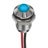 RS PRO Blue Panel Mount Indicator 1.8/3.3 V DC 20mA Lead Wire Termination IP67 Prominent Bezel 132-9101