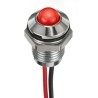 RS PRO Red Panel Mount Indicator 12V dc 20mA Lead Wire Termination IP67 Silver Bezel 15.6mm 132-9103