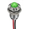 RS PRO Green Panel Mount Indicator 12V DC 20mA Lead Wire Termination IP67 Prominent Bezel 132-9104
