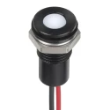 RS PRO White Panel Mount Indicator 24V DC 20mA Lead Wire Termination IP67 Flush Bezel 132-9157