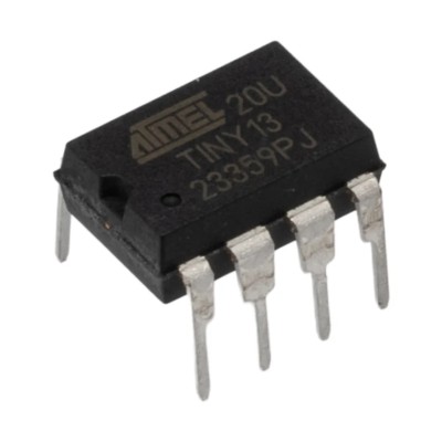 Microchip 8 bit AVR Microcontroller 1kB FLASH, 20 MHz, 8-Pin PDIP ATTINY13-20PU