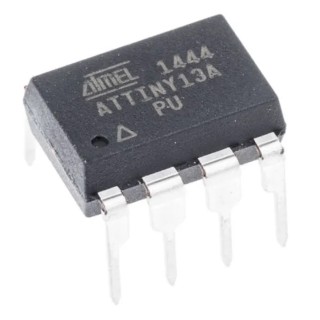 Microchip 8-Bit AVR ATtiny13 Microcontroller 20 MHz 1kB FLASH 8-Pin PDIP ATTINY13A-PU