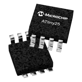 Microchip 8-bit AVR Microcontroller, 10 MHz, 2kB FLASH, 8-Pin SOIJ ATTINY25V-10SU