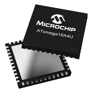 Microchip 16 bit AVR XMEGA Microcontroller, 32 MHz FLASH, 44-Pin VQFN ATXMEGA16A4U-MH