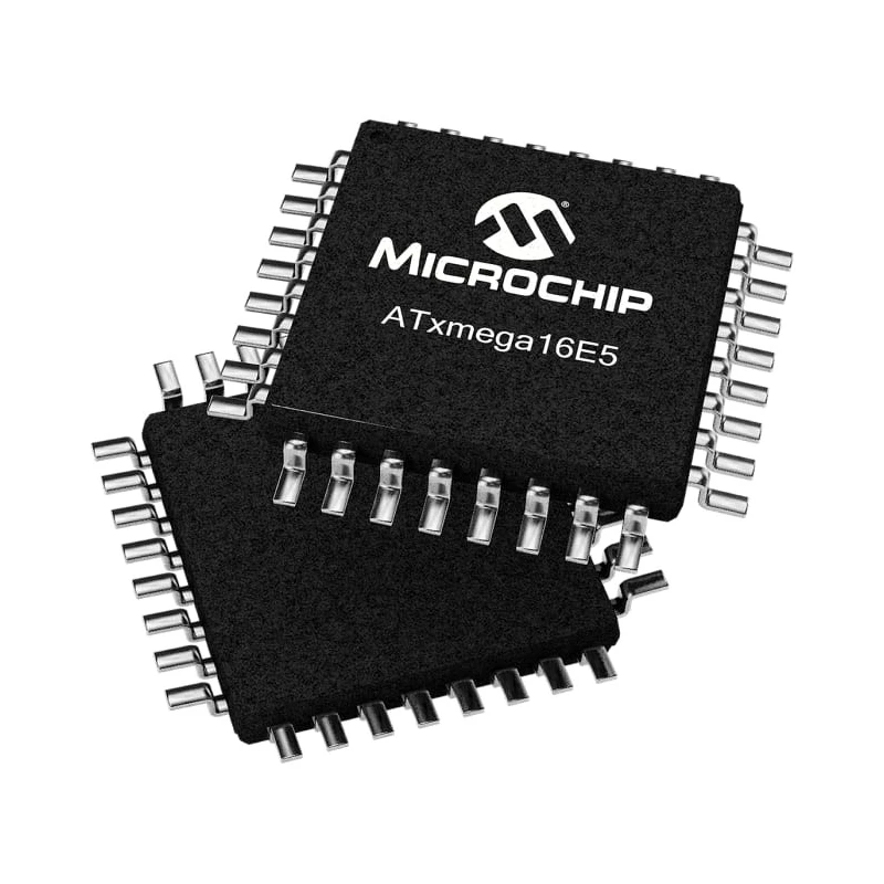 Microchip 16 bit AVR XMEGA Microcontroller, 32 MHz FLASH, 16kB Program Memory, 32-Pin TQFP ATXMEGA16E5-AU