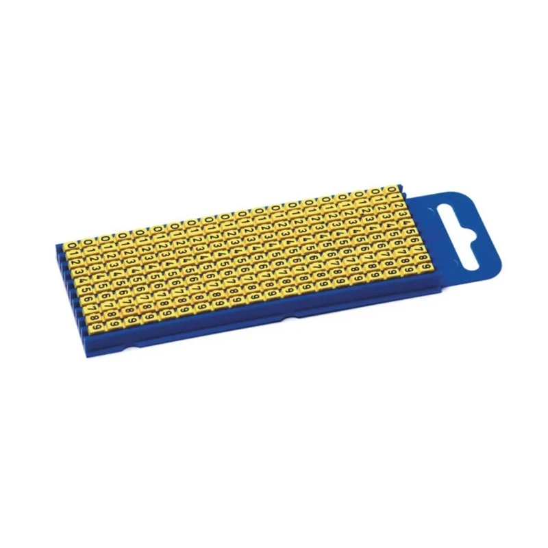 HellermannTyton Snap-On Cable Marker Kit, Pre-Printed 0-9, Black Multicolour Marker, for 0.8 to 2.2 mm Cable Diameter WIC0