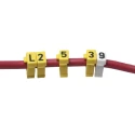 HellermannTyton Snap-On Cable Marker Kit, Pre-Printed 0-9, Black Multicolour Marker, for 0.8 to 2.2 mm Cable Diameter WIC0