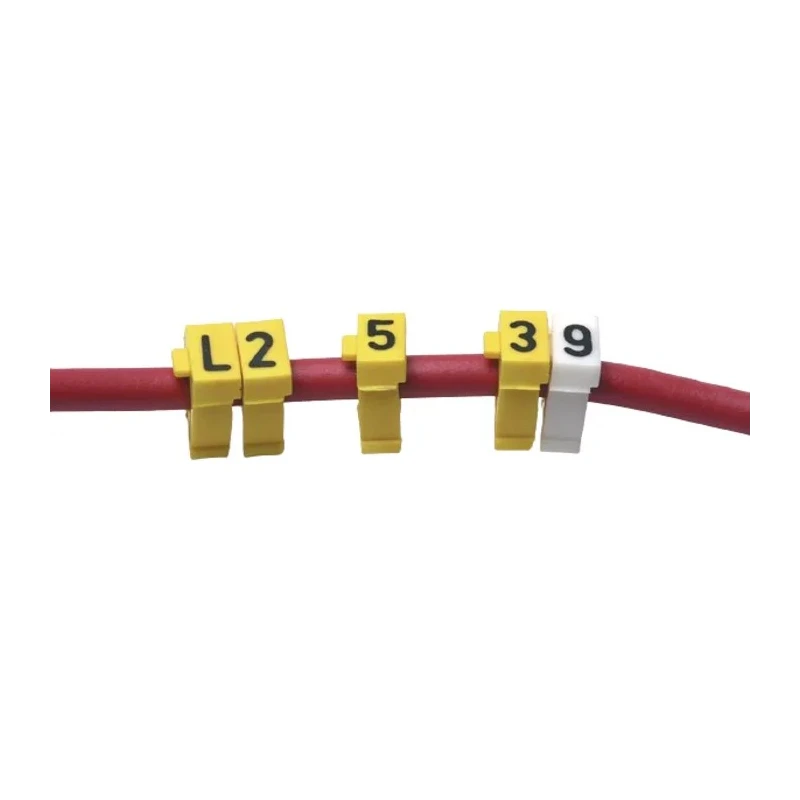 HellermannTyton Snap-On Cable Marker Kit, Pre-Printed 0-9, Black Multicolour Marker, for 0.8 to 2.2 mm Cable Diameter WIC0