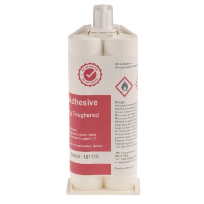 RS PRO Liquid Acrylic Adhesive Dual Cartridge 50 ml Brown TA431