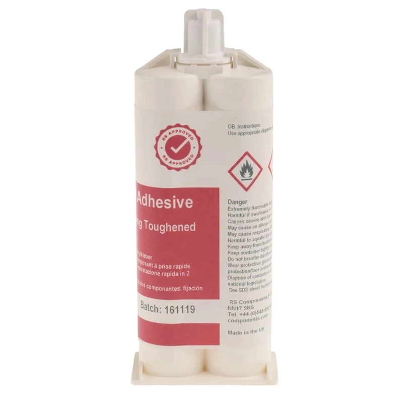 RS PRO Liquid Acrylic Adhesive Dual Cartridge 50 ml Brown TA431