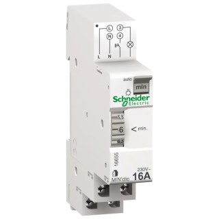 Schneider Electric Acti9 Series DIN Rail Timer Relay 230V AC, 1 to 7 Min 16655