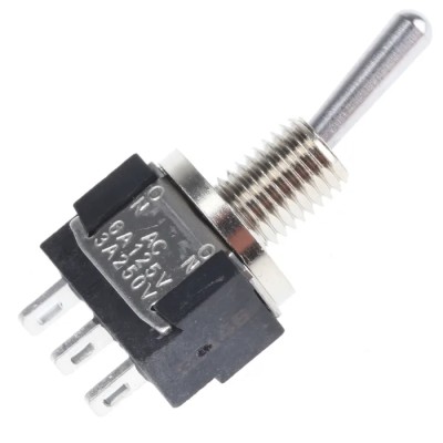 KNITTER-SWITCH Toggle Switch, Panel Mount, On-On SPDT, Solder Terminal, 30 V dc, 250 V ac MTE 106 D