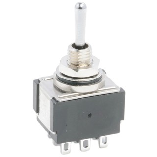KNITTER-SWITCH Panel Mount Toggle Switch On-Off-On 3PDT Solder Terminal 30V dc 250V ac MTE 306 E