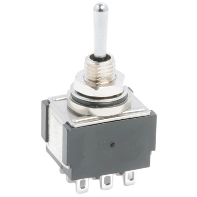 KNITTER-SWITCH Panel Mount Toggle Switch On-Off-On 3PDT Solder Terminal 30V dc 250V ac MTE 306 E