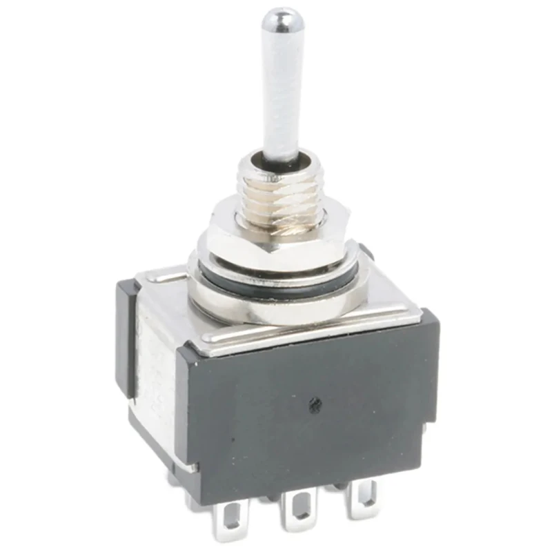 KNITTER-SWITCH Panel Mount Toggle Switch On-Off-On 3PDT Solder Terminal 30V dc 250V ac MTE 306 E