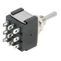 KNITTER-SWITCH Panel Mount Toggle Switch On-Off-On 3PDT Solder Terminal 30V dc 250V ac MTE 306 E