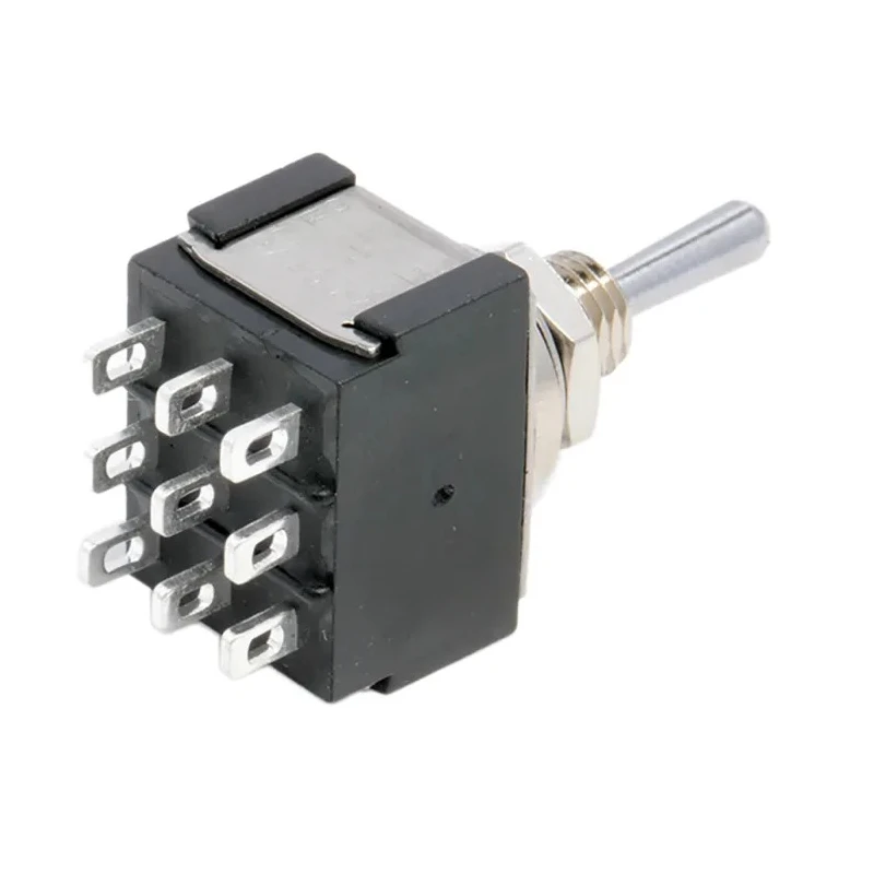 KNITTER-SWITCH Panel Mount Toggle Switch On-Off-On 3PDT Solder Terminal 30V dc 250V ac MTE 306 E