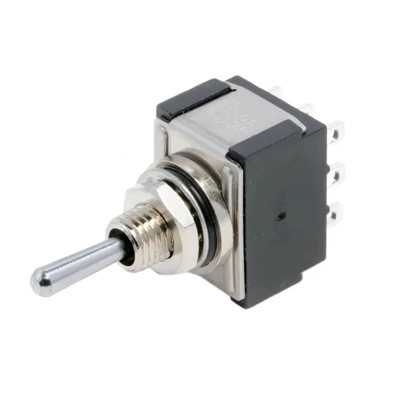 KNITTER-SWITCH Panel Mount Toggle Switch On-Off-On 3PDT Solder Terminal 30V dc 250V ac MTE 306 E