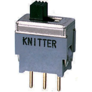 KNITTER-SWITCH PCB Slide Switch SPDT Latching 50mA Gold over Nickel Plated Phosphor Bronze ASL 1D